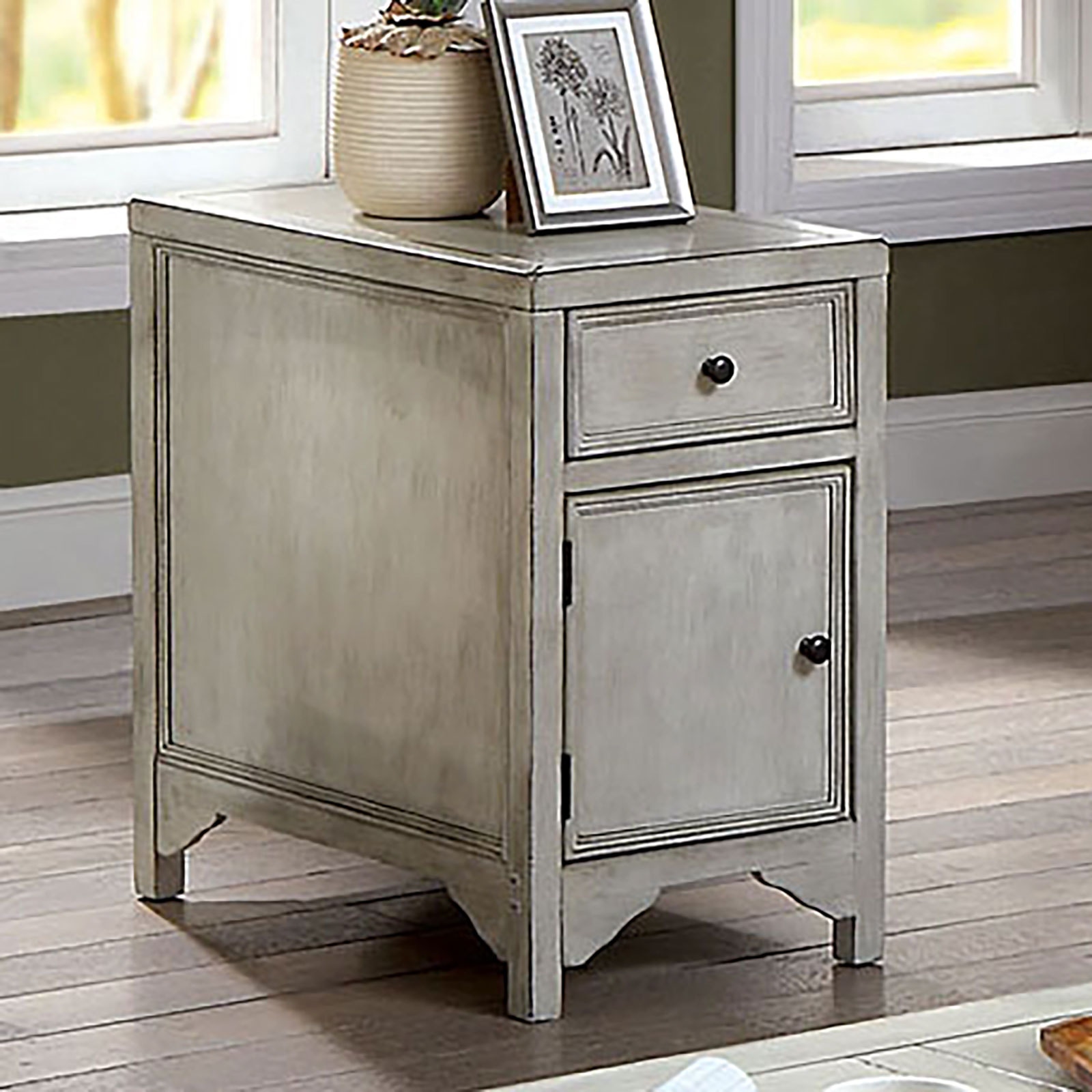 Furniture of America End Table CM4327WH-E