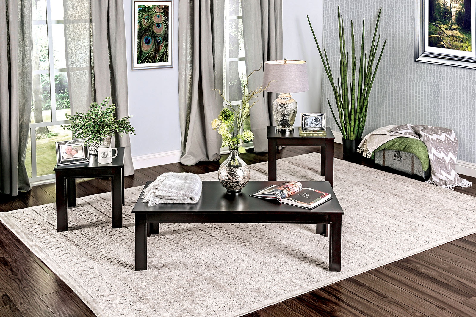 Furniture of America 3 Pc. Coffee Table Set CM4329-3PK