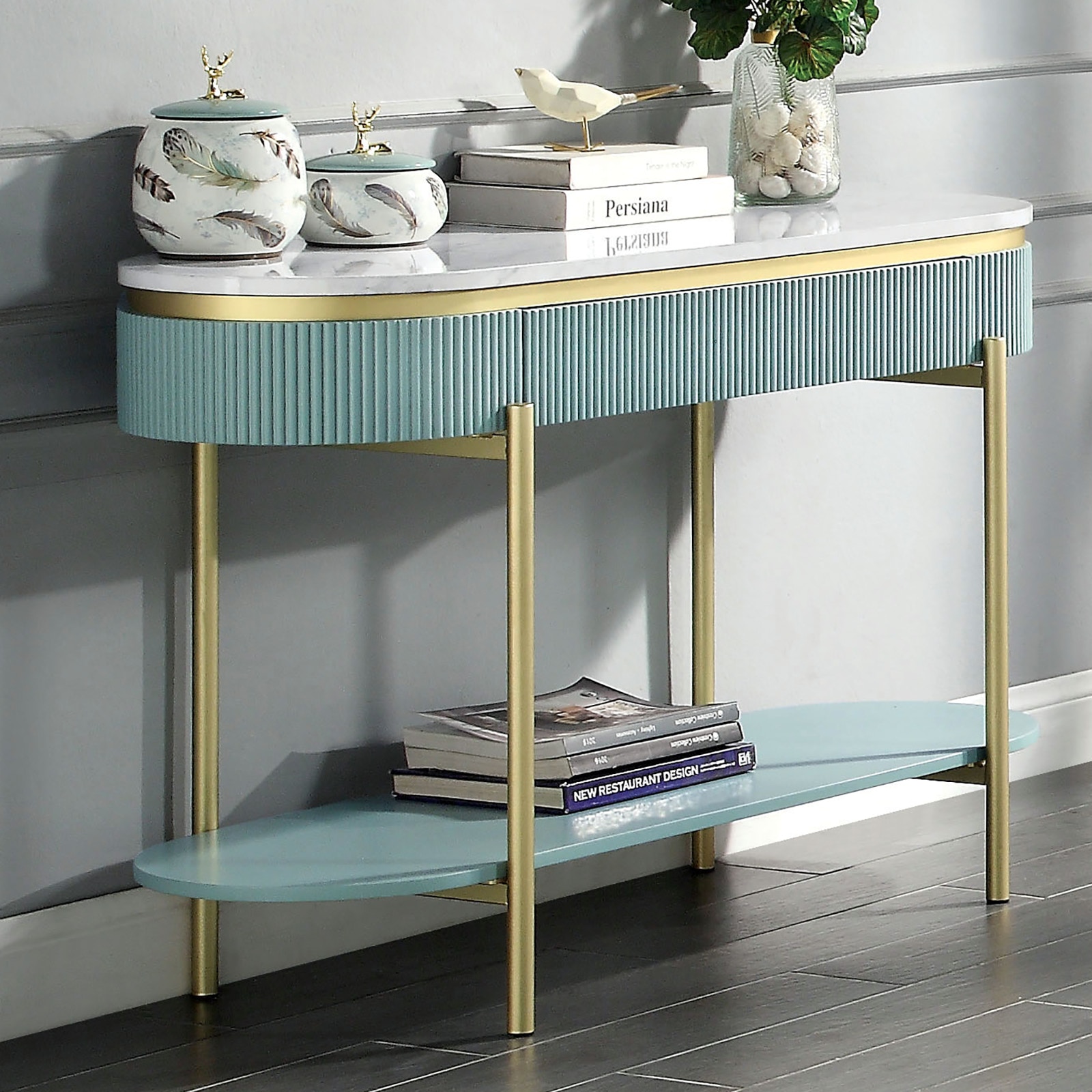  Sofa Table, Light Teal 