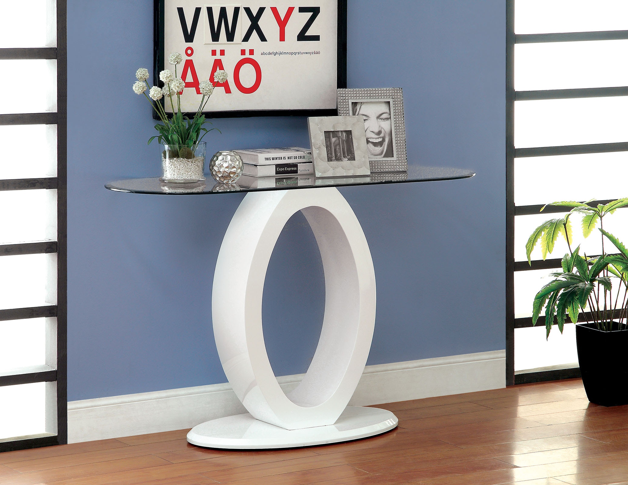  Sofa Table, White 