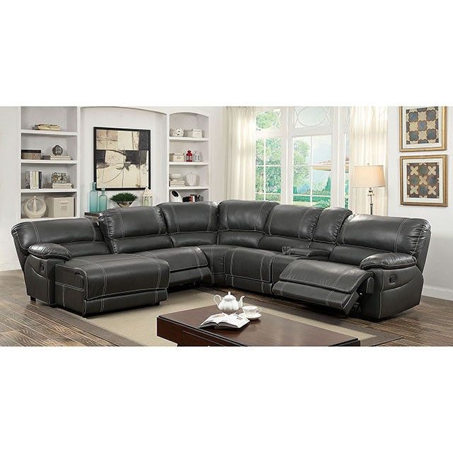 Furniture of America Living Room Sectional, Gray CM6131GYSECTIONAL