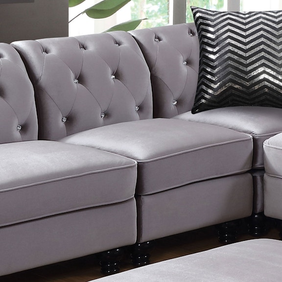 Furniture Of America Living Room Sectional 2 Chair Gray Cm6158gy Set 2ch Anna S Home Furnishings