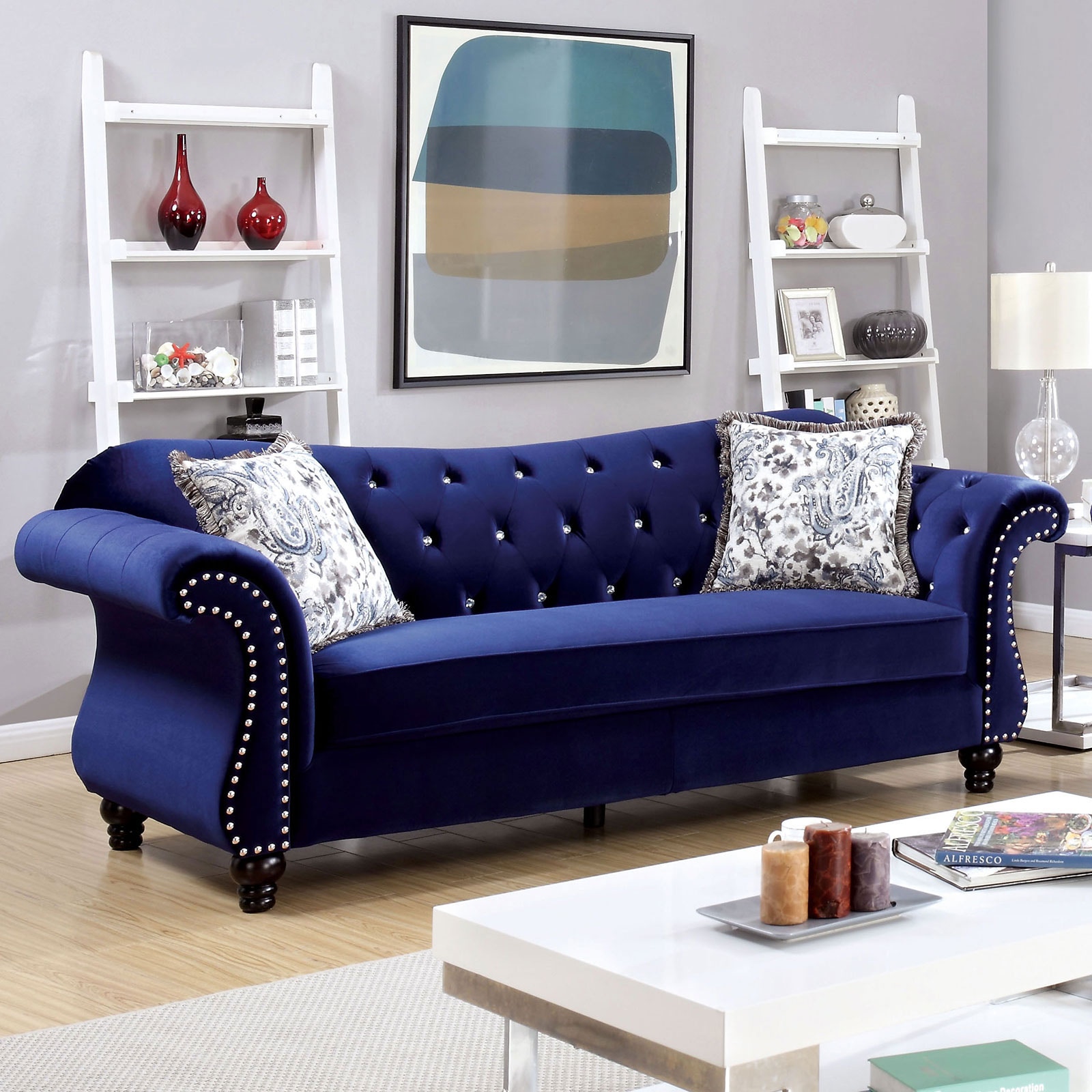 Royal blue living online room furniture