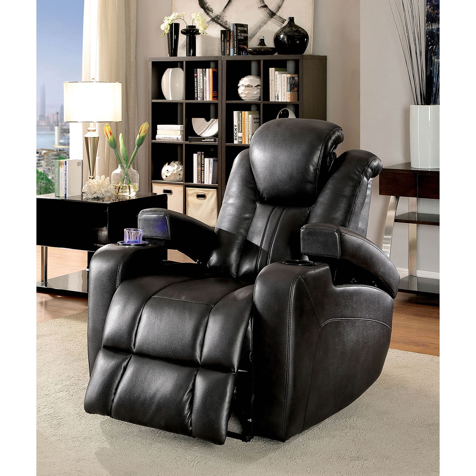 Furniture of America Living Room Power Recliner CM6291-CH
