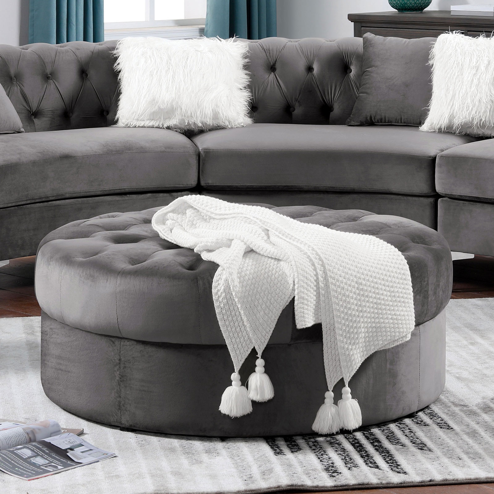 Furniture of America Ottoman CM6492-OT