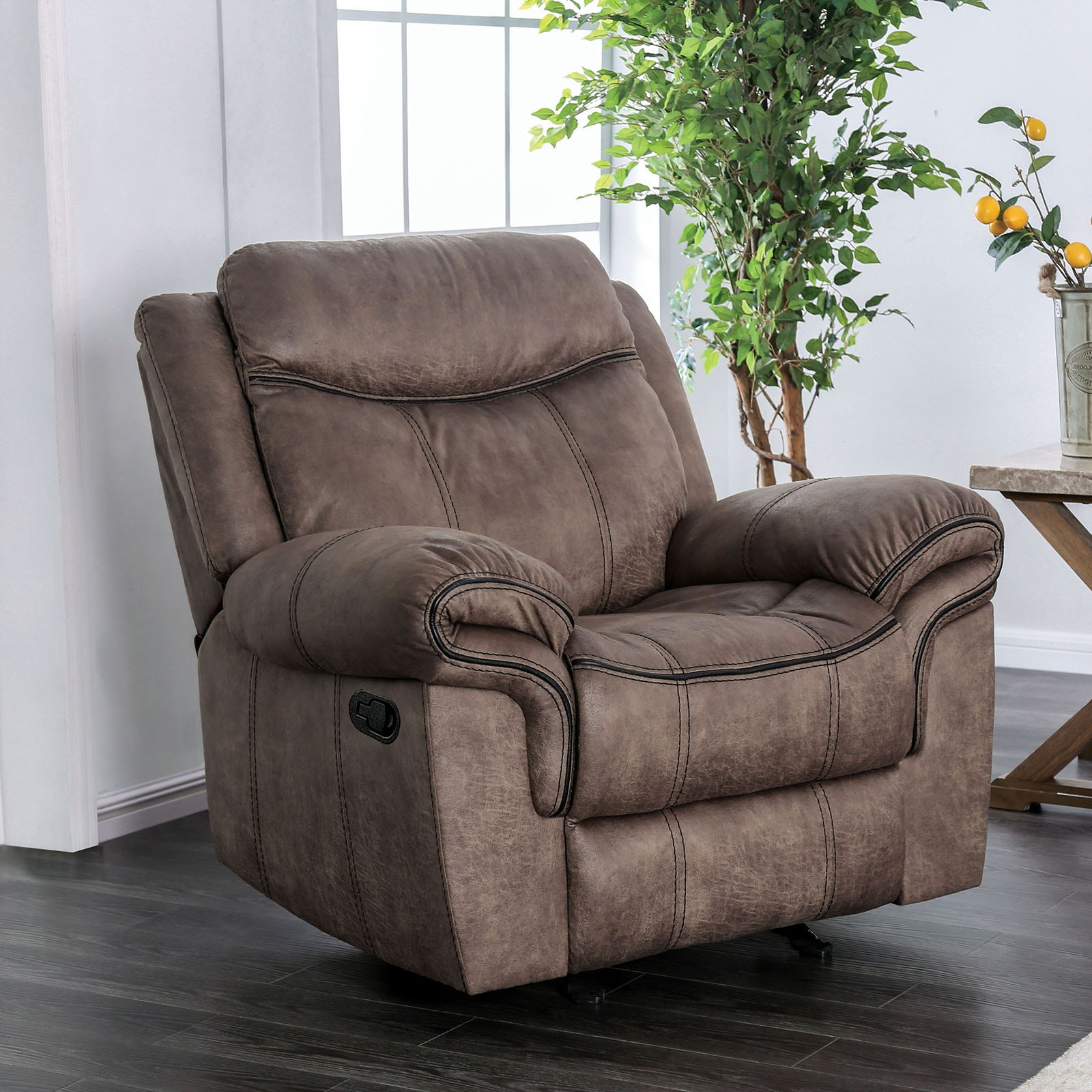 Furniture of America Glider Recliner CM6583-CH