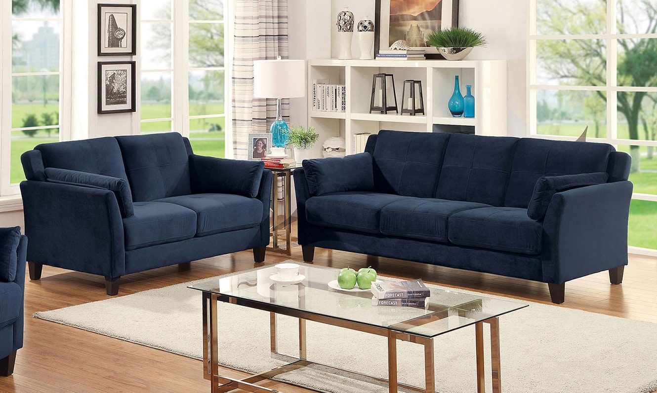 Furniture of America Living Room Sofa Loveseat 2 Pc. CM6716NV-2PC
