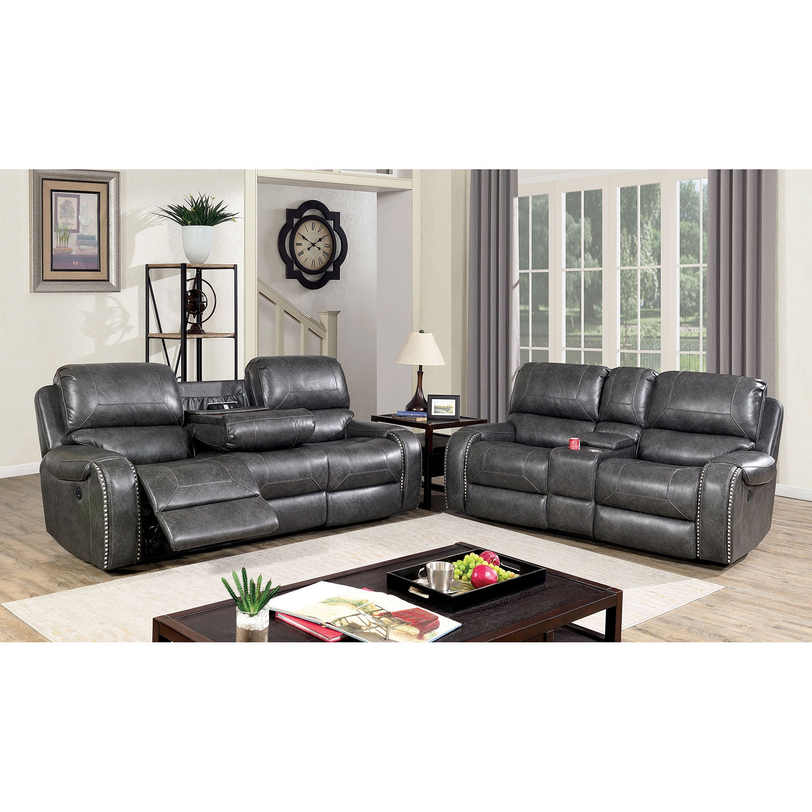 Furniture of America Sofa Loveseat 2 Pc. CM6950BR-2PC