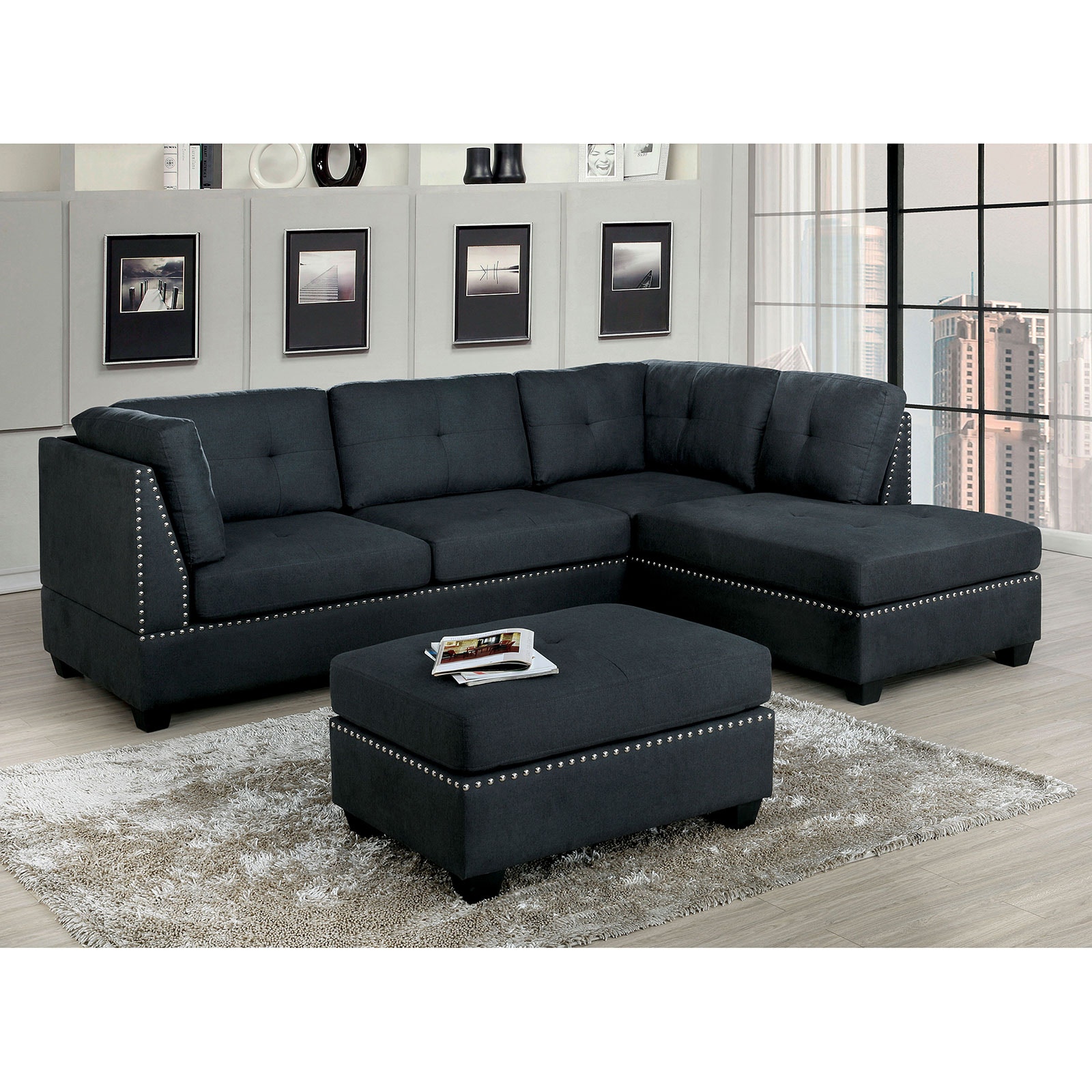 Furniture of America Living Room Sectional CM6966-SECT - Anna's