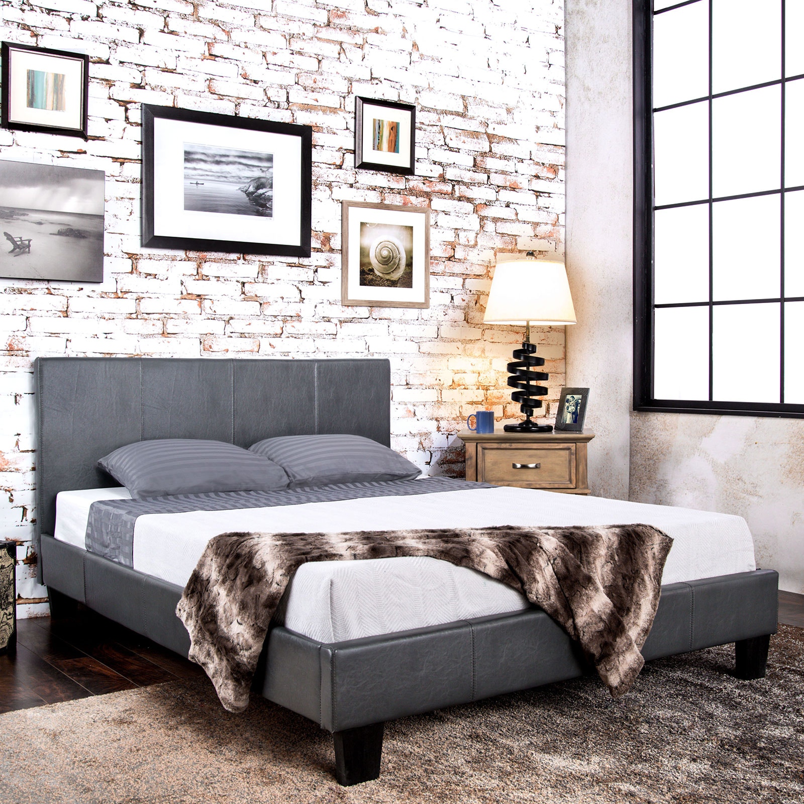 Furniture of America Queen Bed CM7008GY-Q-BED-VN