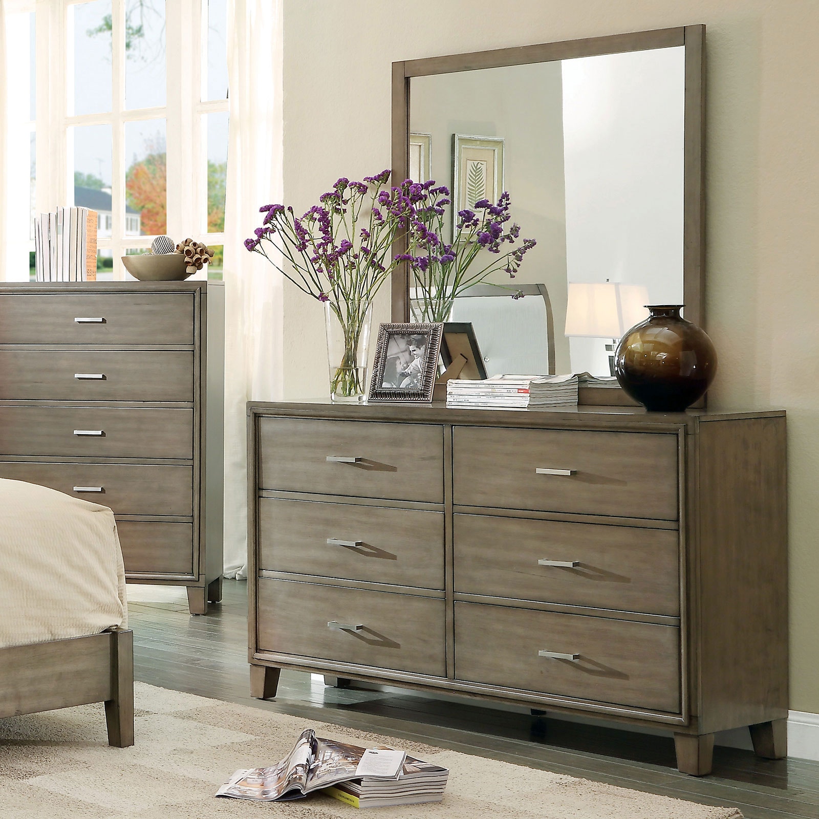 Furniture of America Bedroom Dresser CM7068GYD Leon Furniture