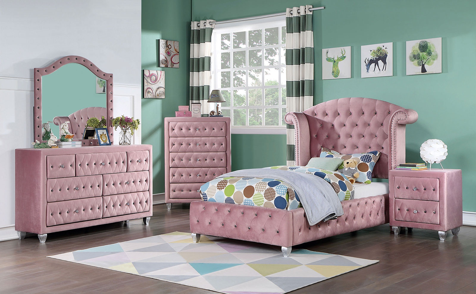 Furniture of America 4 Pc. Twin Bedroom Set CM7130PK-T-4PC