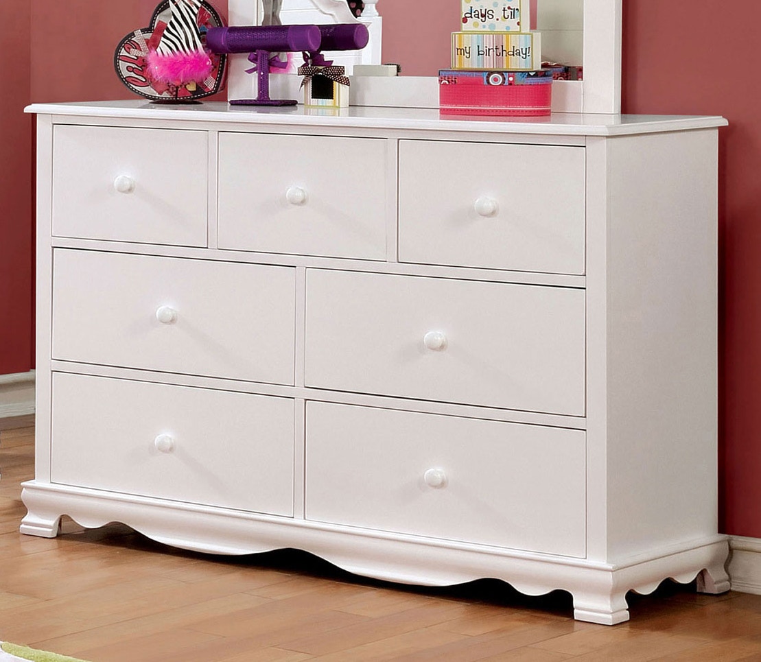 Furniture of America Youth Dresser CM7159WHDVN Leon Furniture