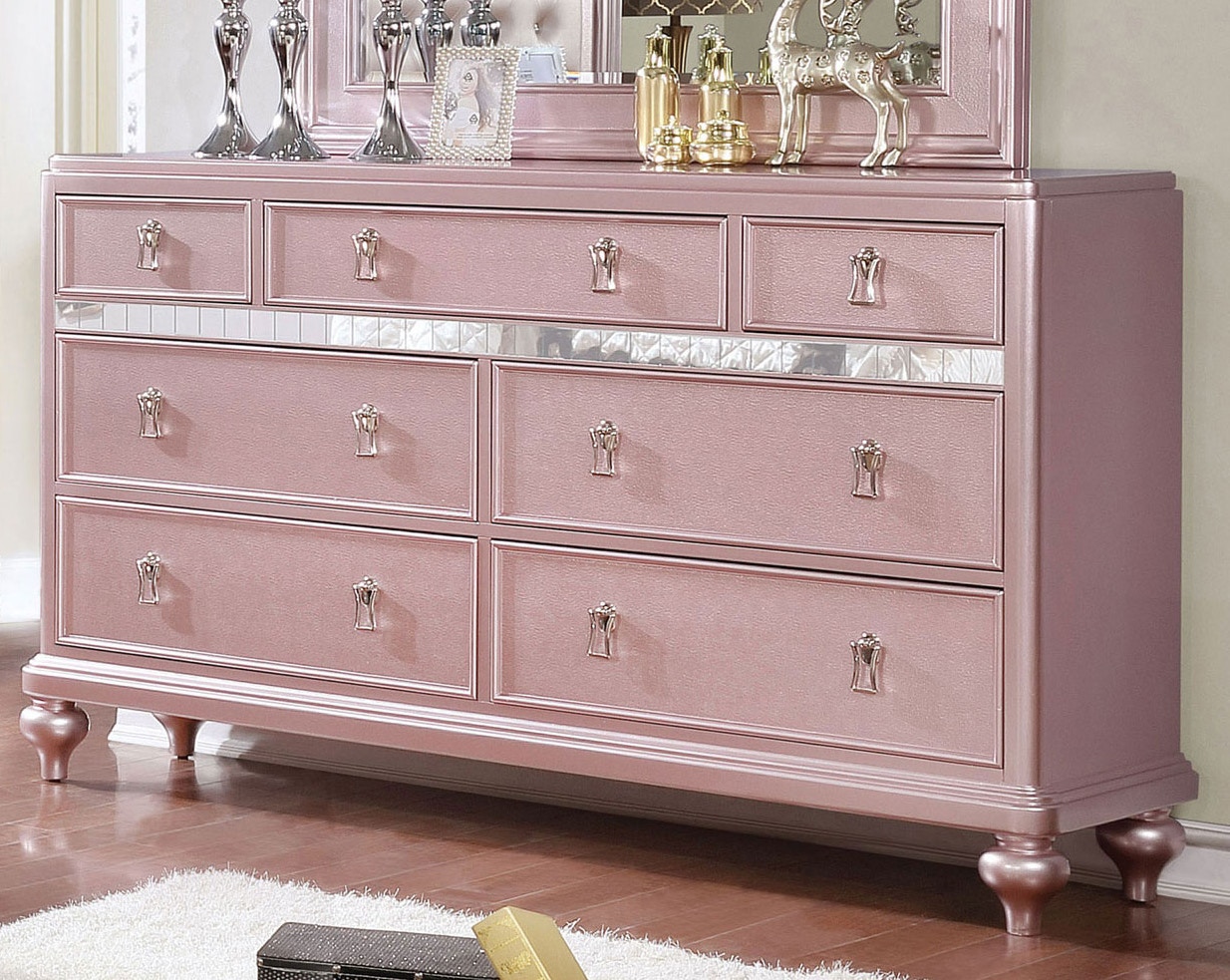 Pink and online gold dresser