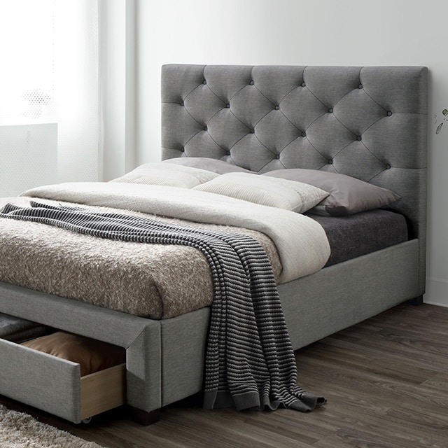 Furniture of America Queen Bed, Gray CM7218GY-Q-BED