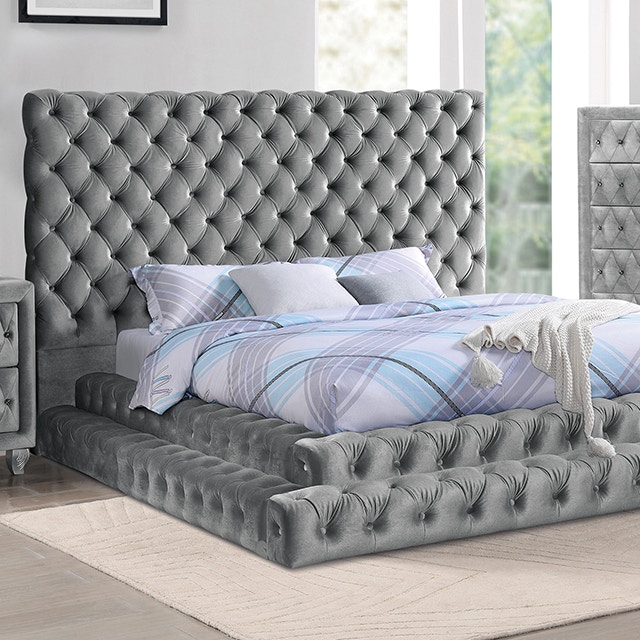 Furniture of America Bedroom California King Bed Gray CM7227GY CK BED Furniture Market Austin