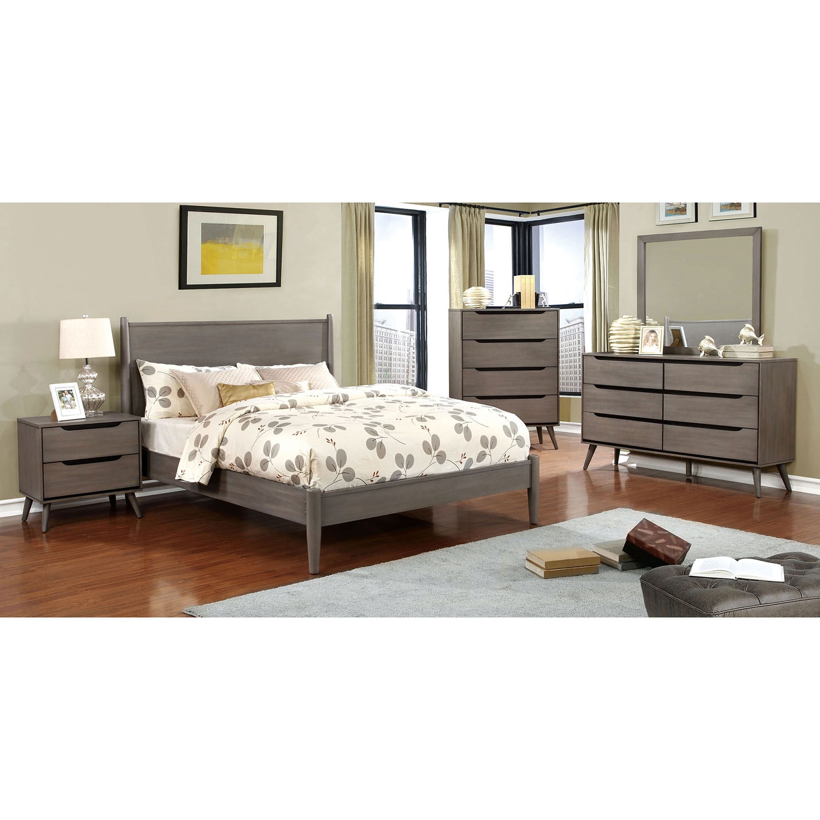 Furniture Of America Youth 4 Pc Queen Bedroom Set Cm7386gy Q 4pc Z R Furniture Woodbridge