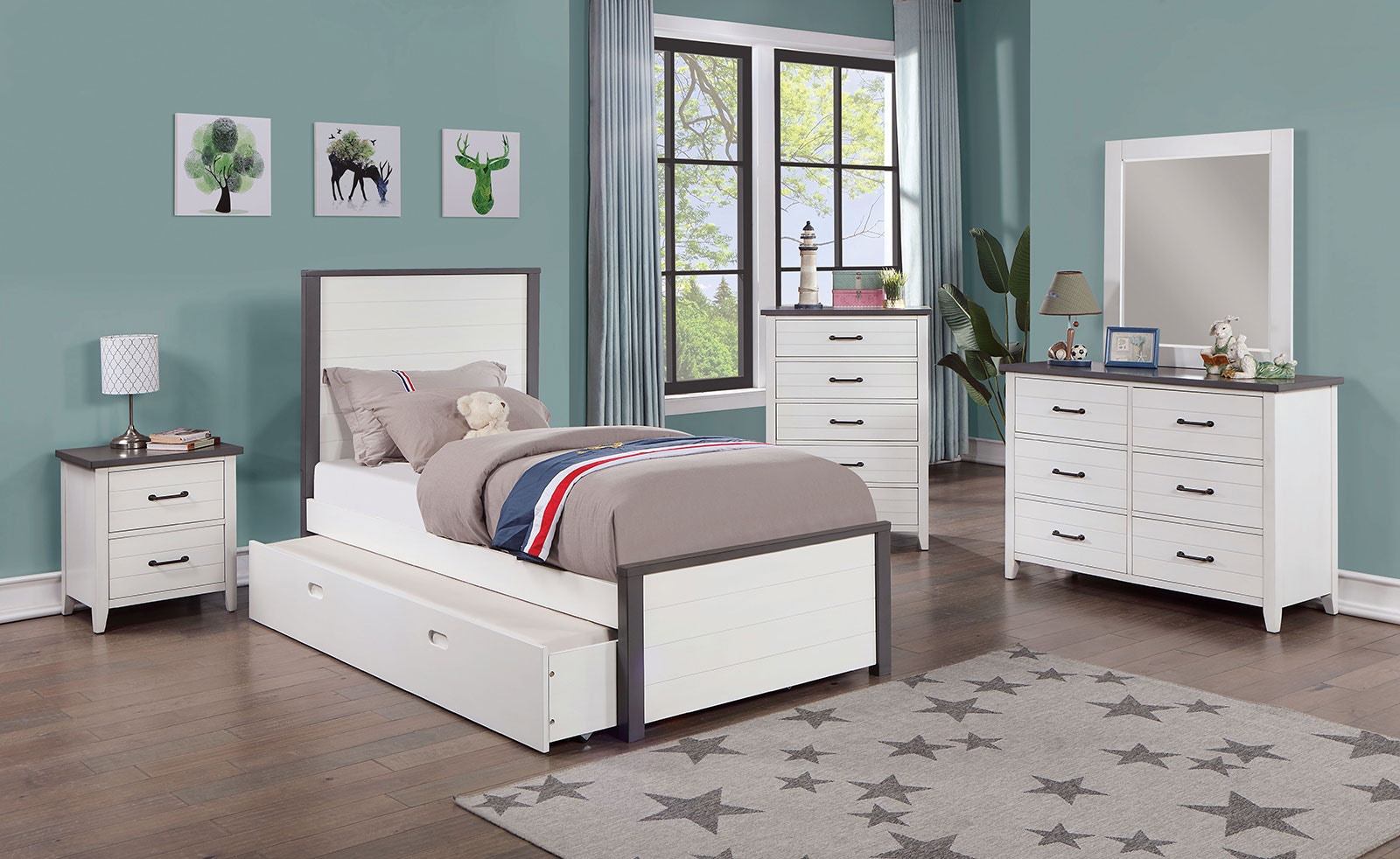 Furniture of America Bedroom 4 Pc. Full Bedroom Set CM7467WH F 4PC Anna s Home Furnishings