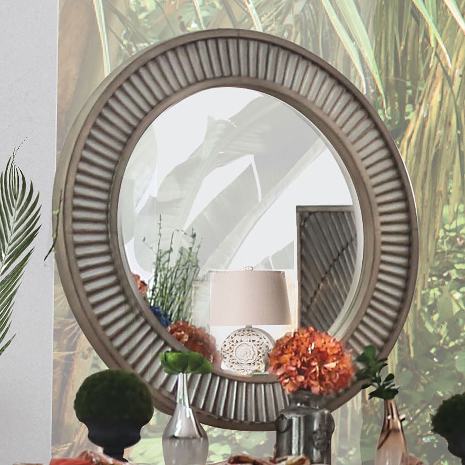 MinkMuページです。 Furniture of America Mirrors Round Mirror CM7521M - Anna's