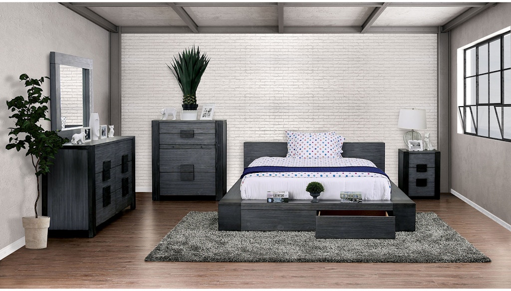 Furniture Of America 4 Pc Queen Bedroom Set Cm7629gy Q 4pc Furniture Max