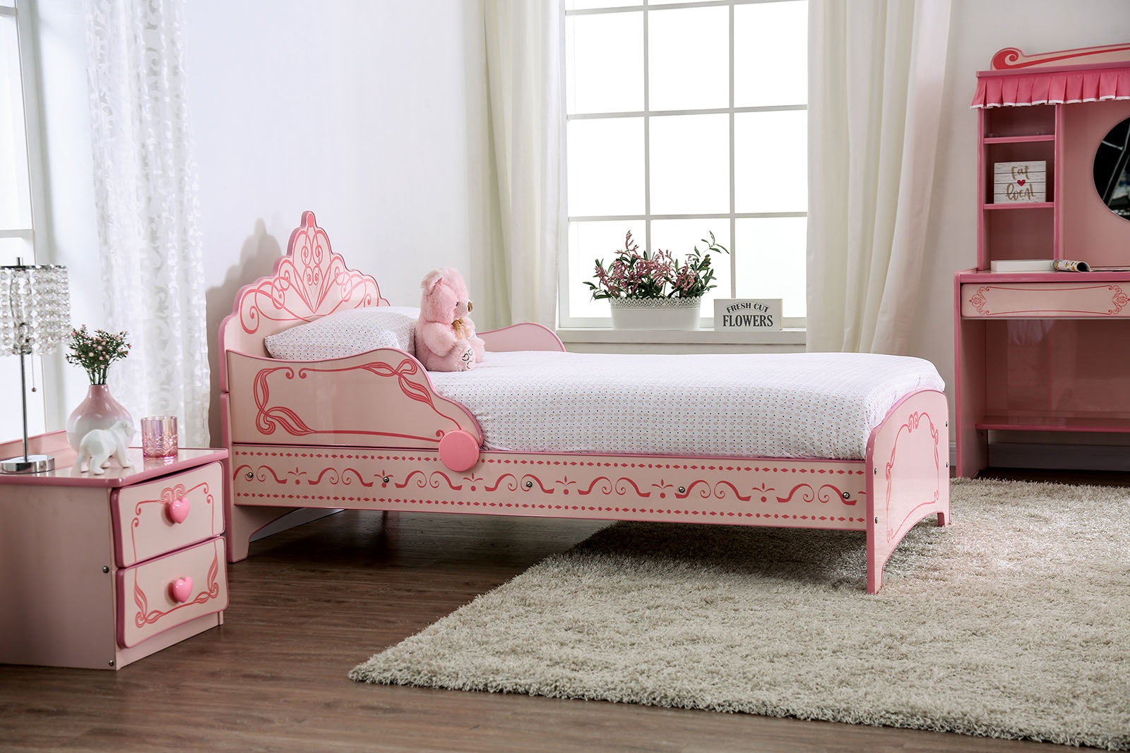 Twin princess bedroom top set