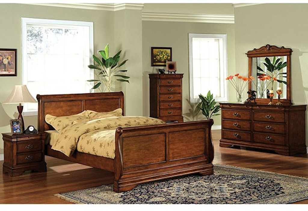 Furniture of America Bedroom California King Bed CM7650DKCKHB Anna