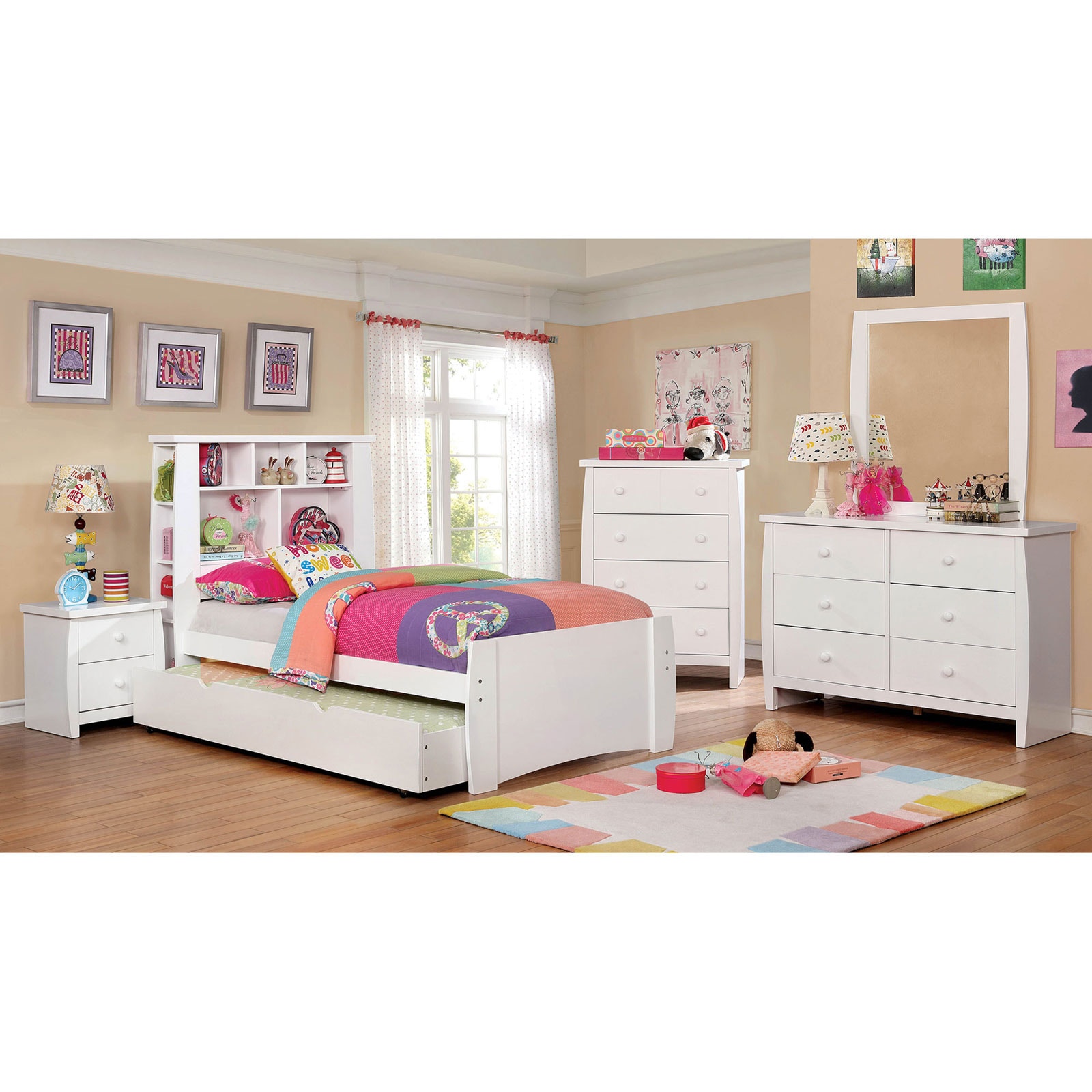 Furniture of America Bedroom 4 Pc. Full Bedroom Set CM7651WH Furniture of America Bedroom 4 Pc. Full Bedroom Set CM7651WH