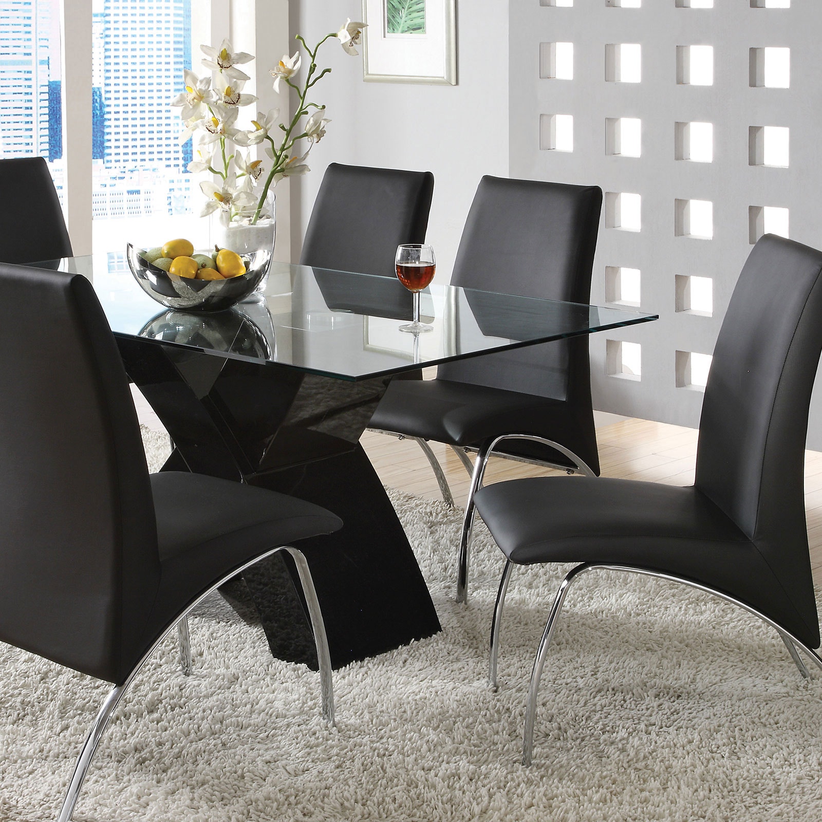 Furniture of America Casual Dining Dining Table CM8370BK T TABLE Anna s Home Furnishings