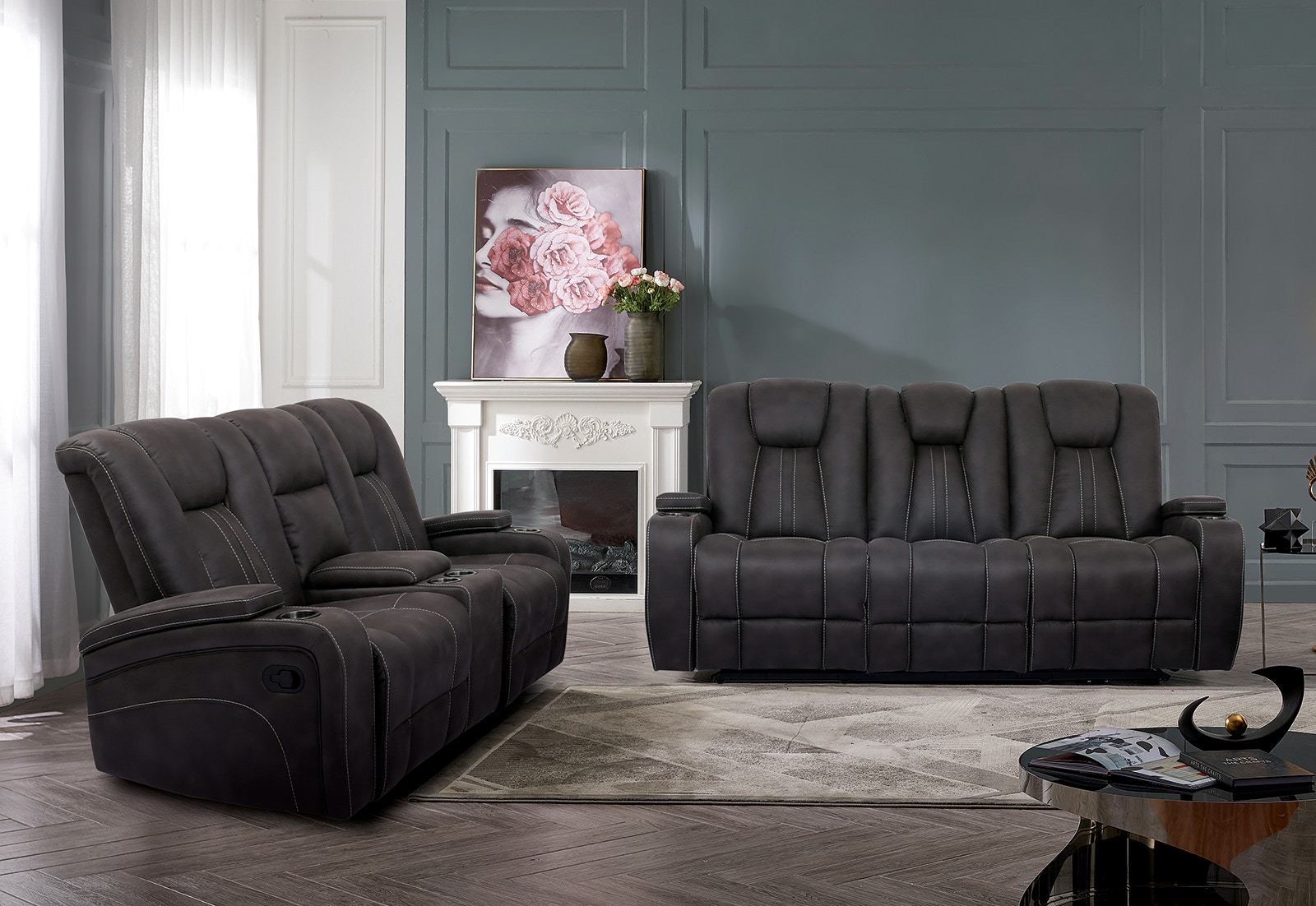  Sofa Glider Loveseat 2 Pc. 