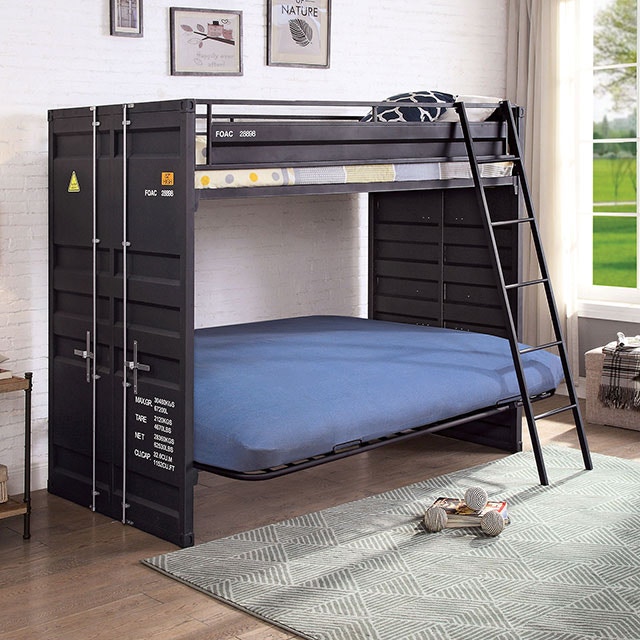 Futon twin shop bunk bed