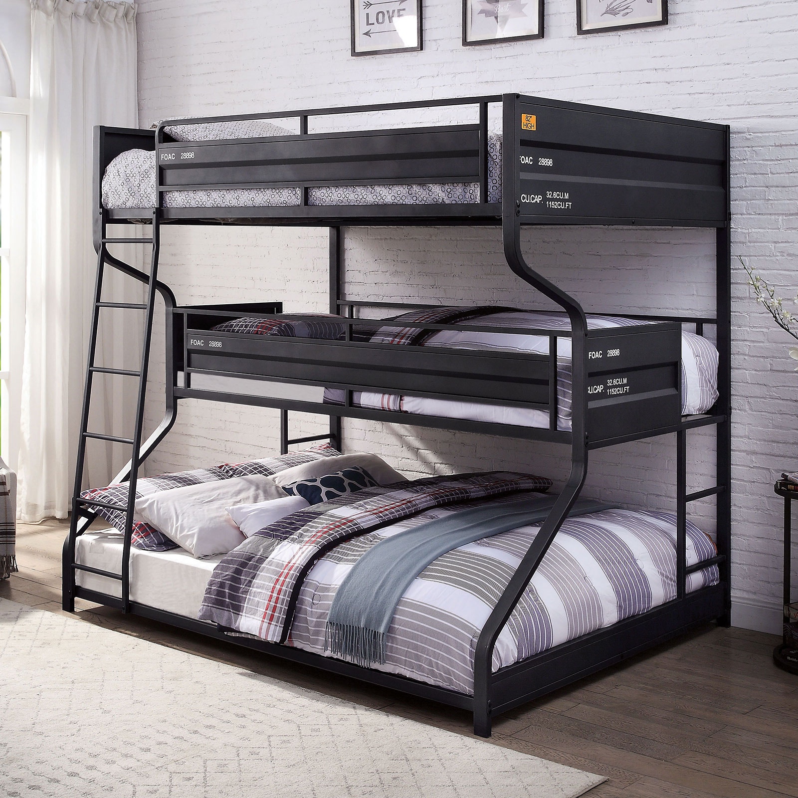 Twin queen deals bunk bed