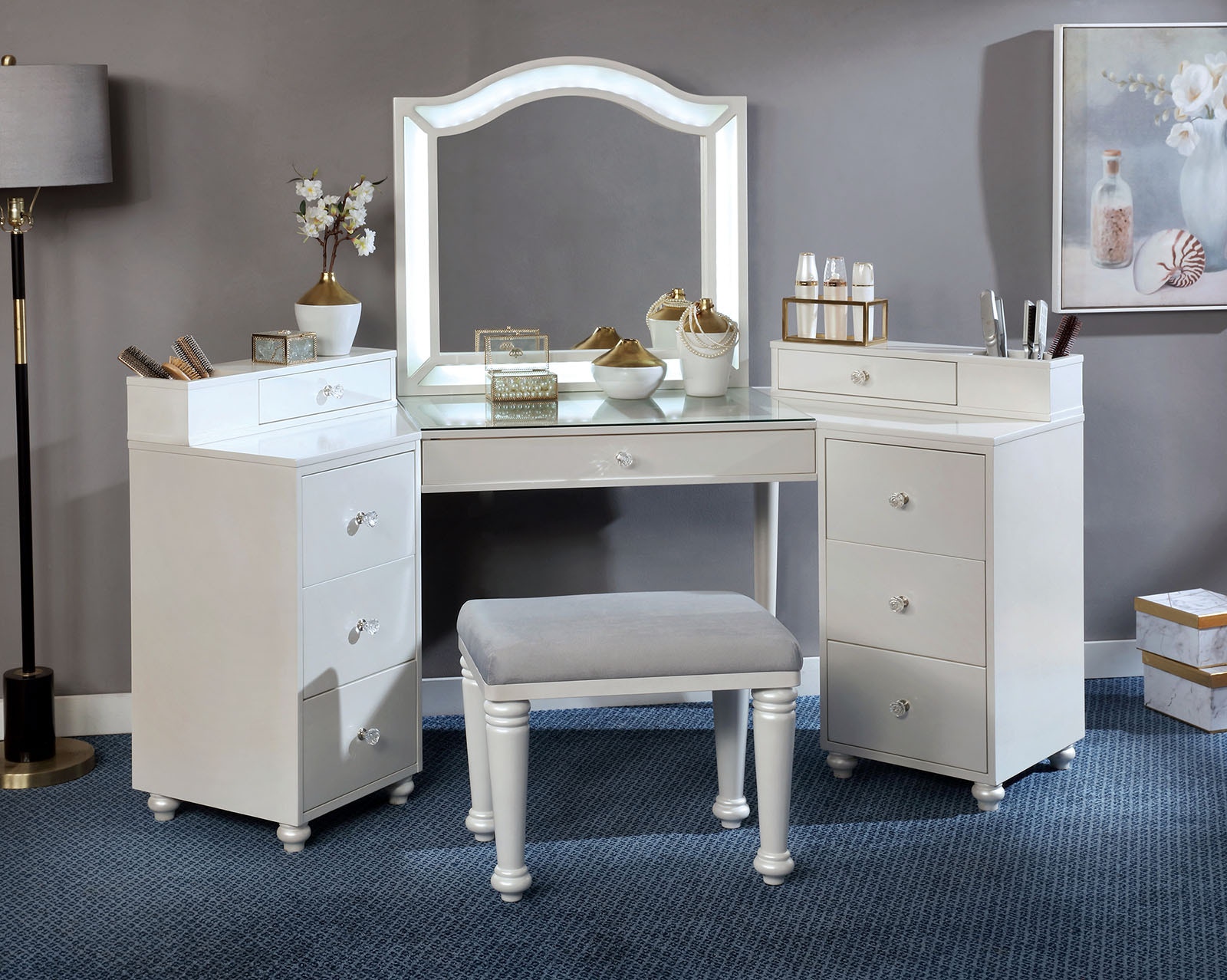 louise vanity with stool