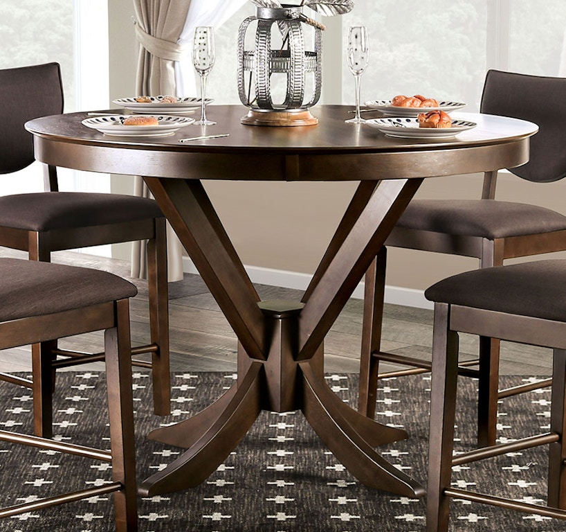Furniture of America Casual Dining Counter Round Dining