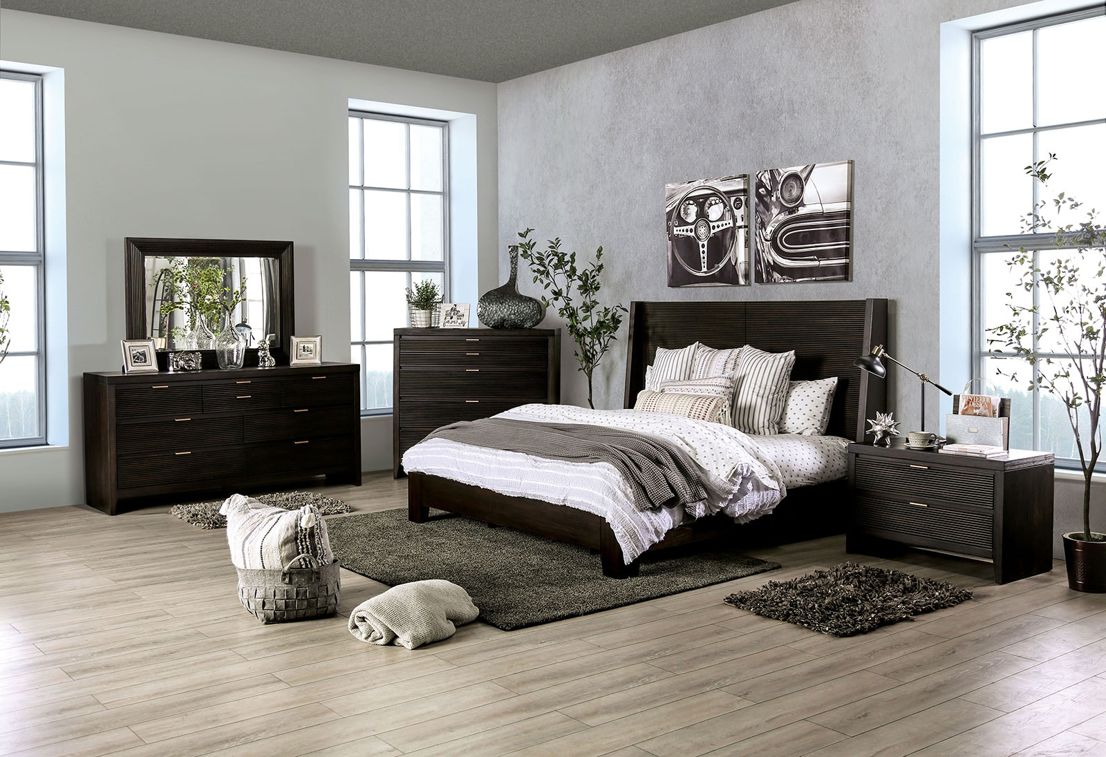 Furniture of America Mirrors Queen Bed 1NS Dresser Mirror FOA7514Q-4PC -  Furniture Market - Austin