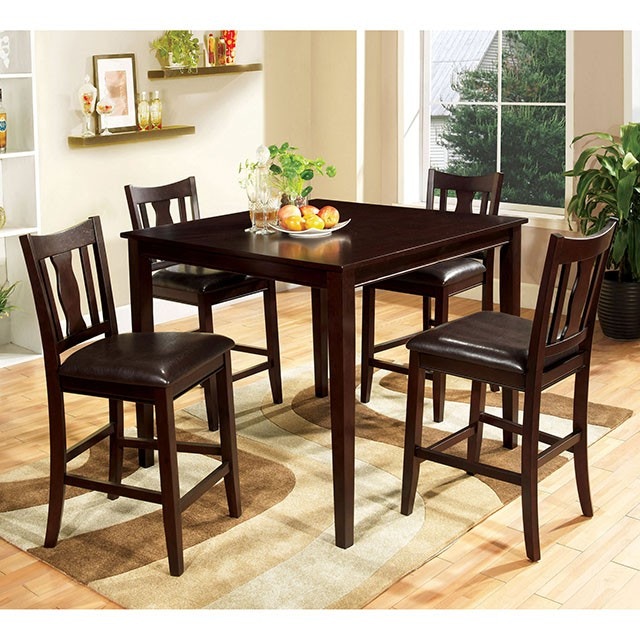 furniture of america 5 counter height table set