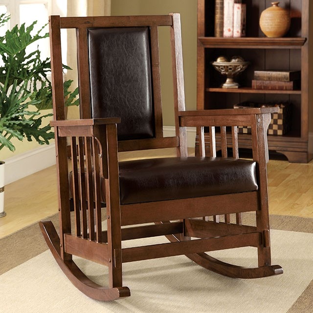 Furniture of America Living Room Rocking Chair CM-AC6580-PU