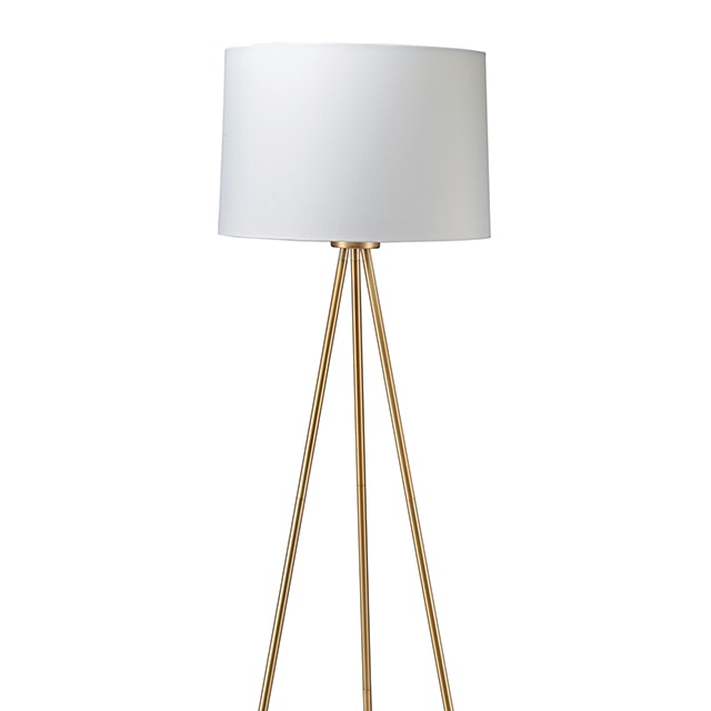 Furniture of America Floor Lamp, White/Gold L731181-WH