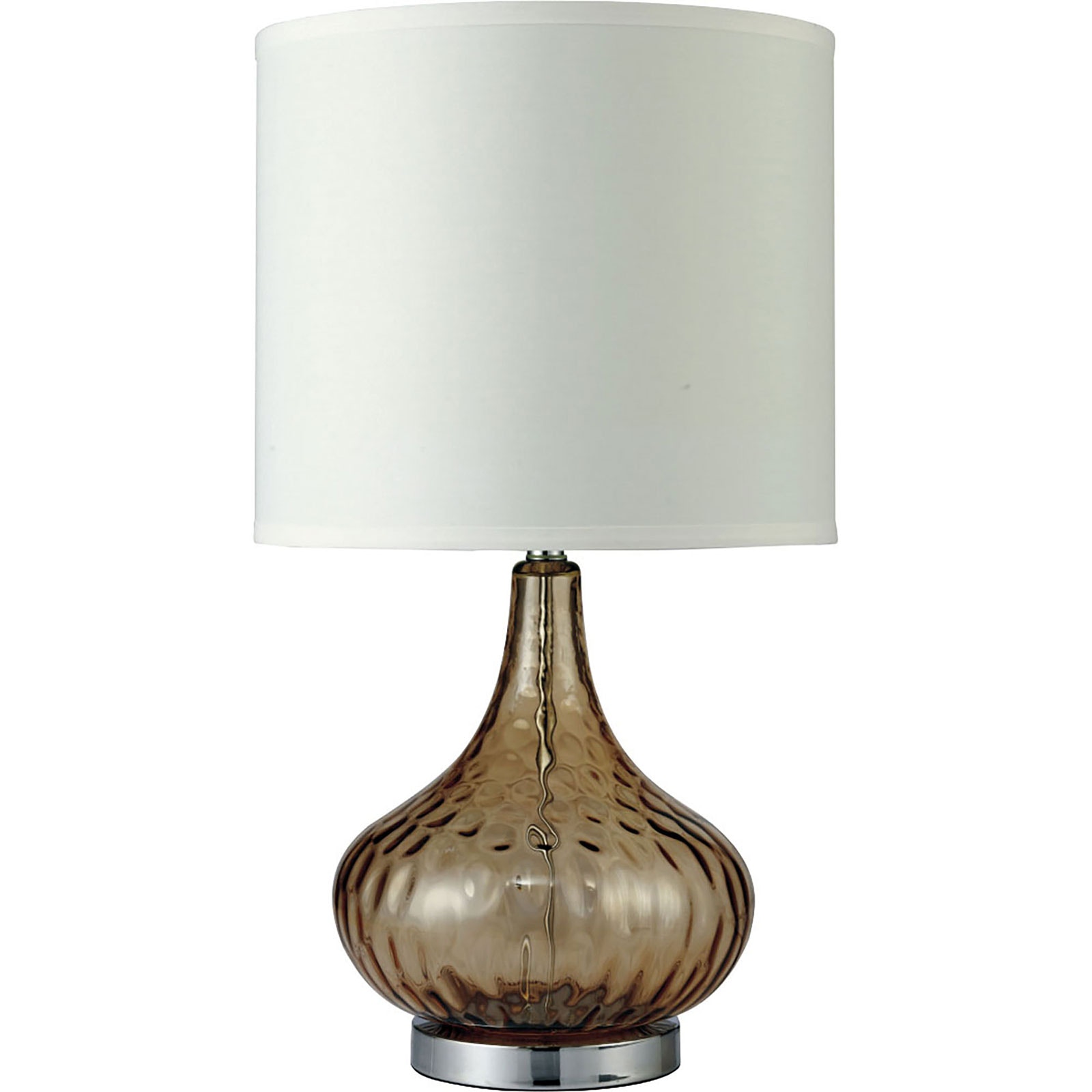 Furniture of America 15"H Glass Amber Table Lamp L731207AM