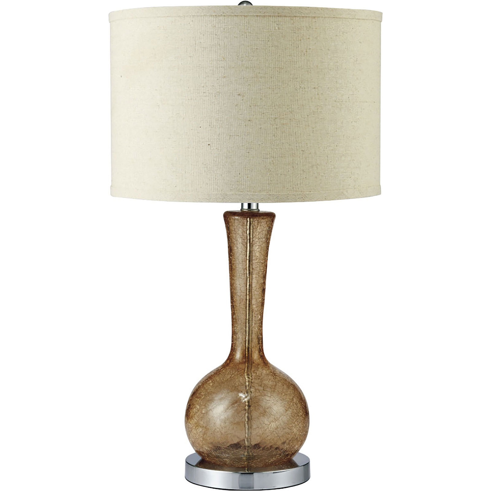 Furniture of America 15"H Glass Amber Table Lamp L731208