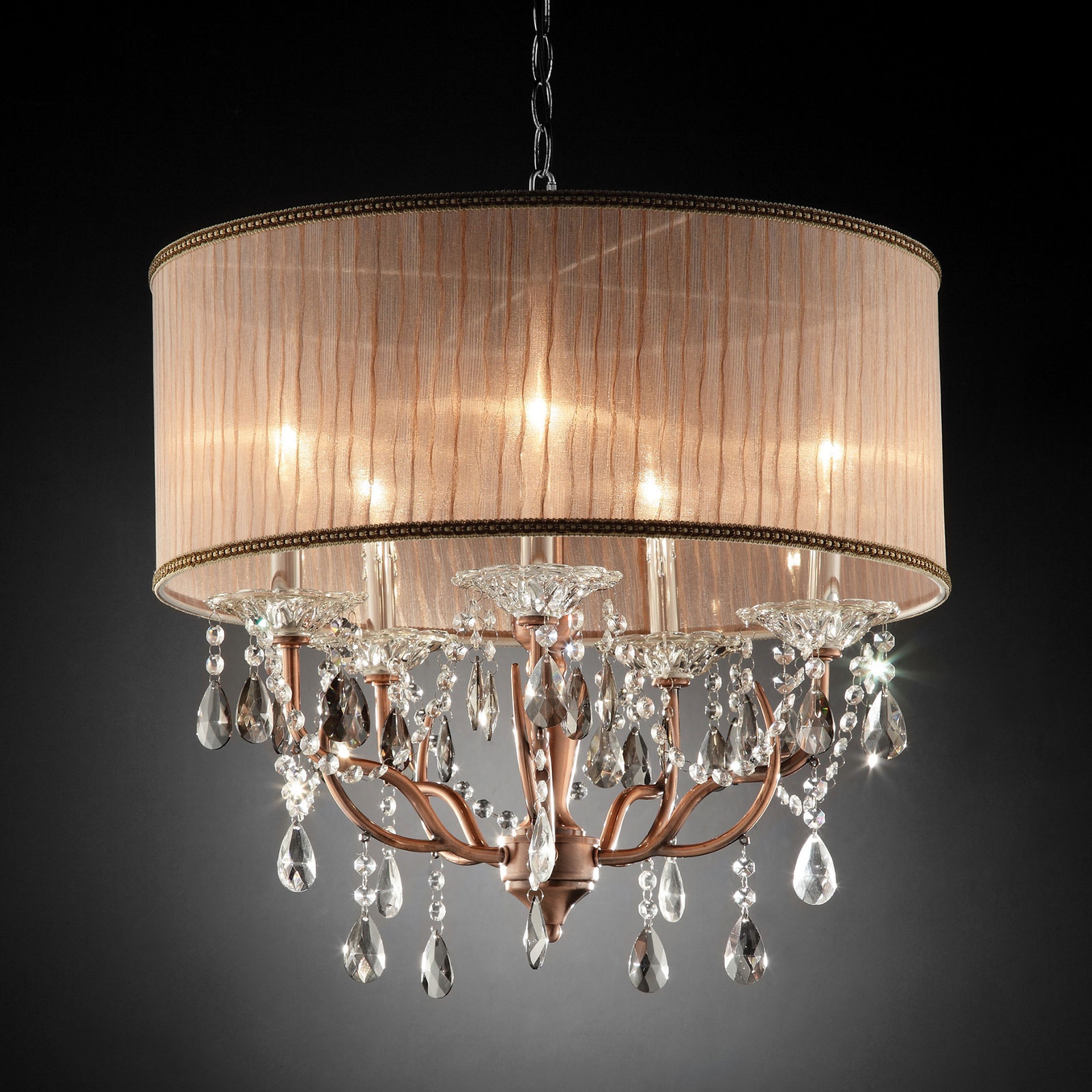 Furniture of America Ceiling Lamp, Hanging Crystal L95126H