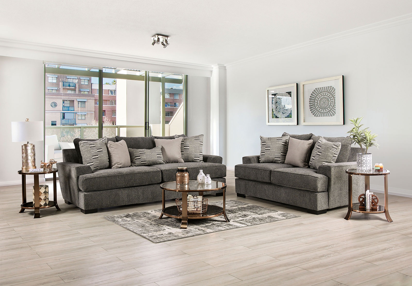 Furniture of America Sofa Loveseat 2 Pc. SM1220-2PC