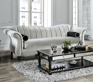 Furniture of America Living Room Sofa Love Seat, Navy CM6716NV-2PC - Anna's  Home Furnishings