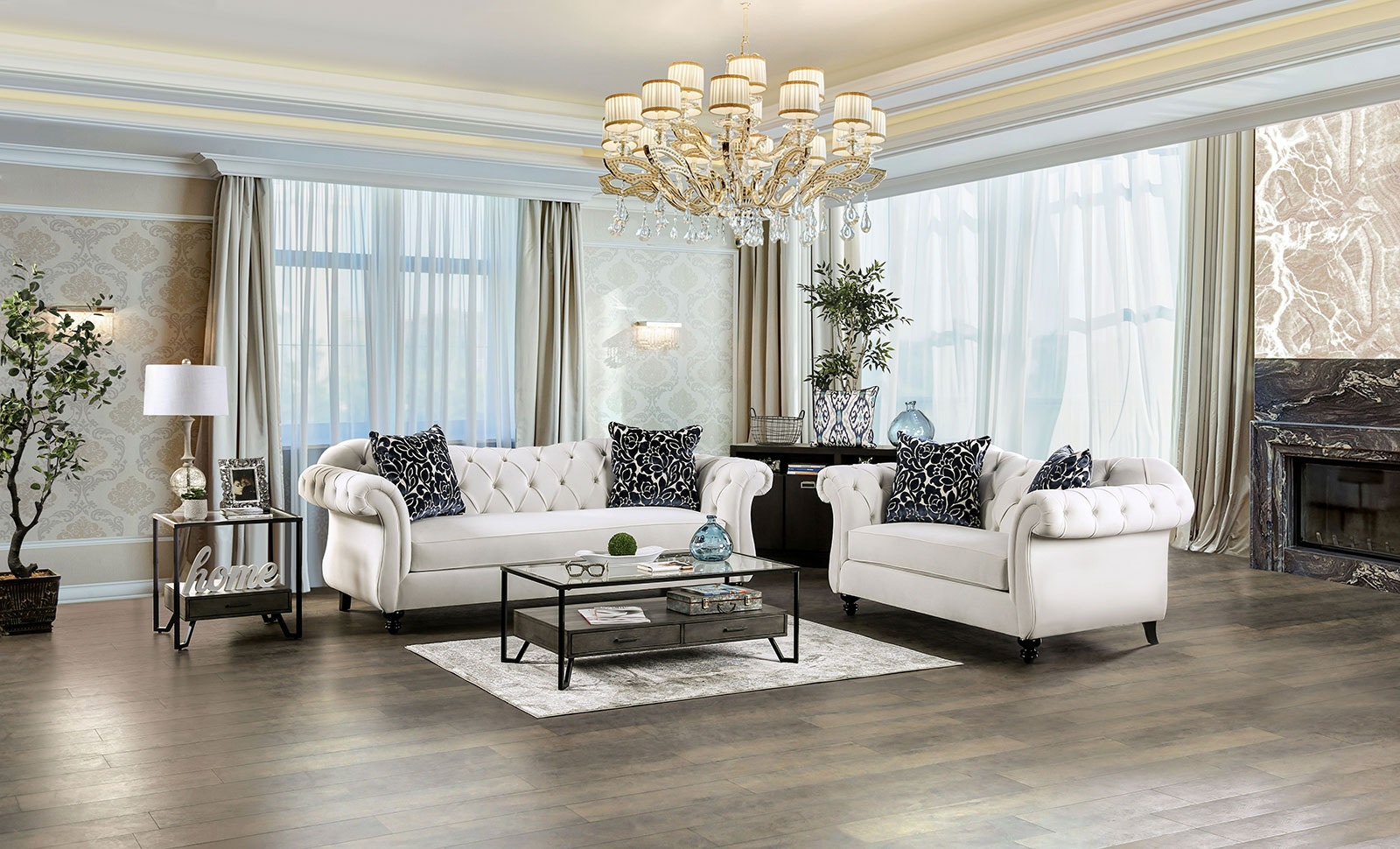 Furniture of America Sofa Loveseat 2 Pc. SM2228-2PC