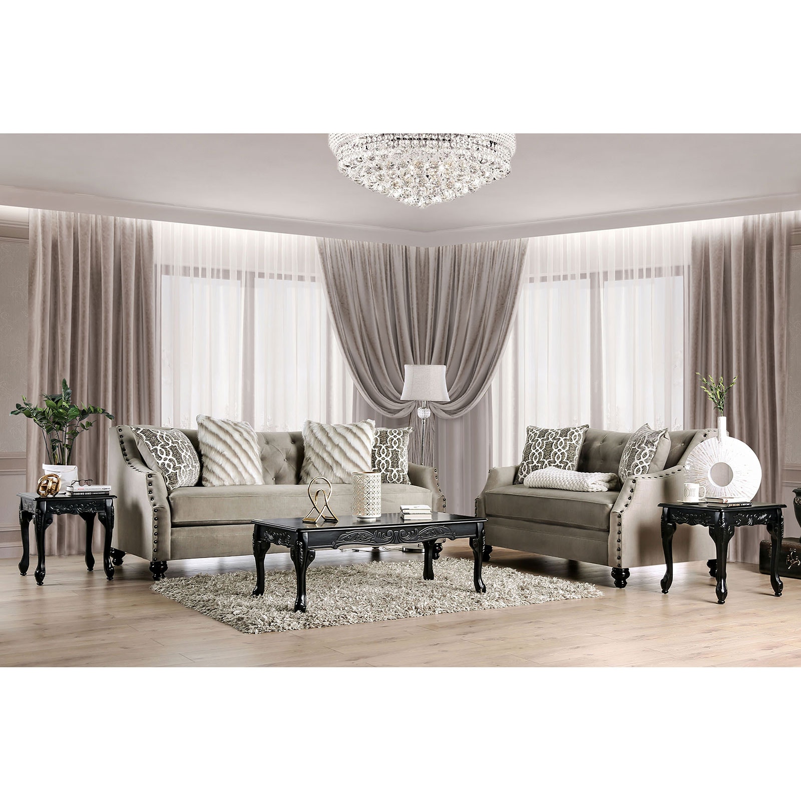 Furniture of America Sofa Loveseat 2 Pc. SM2668-2PC
