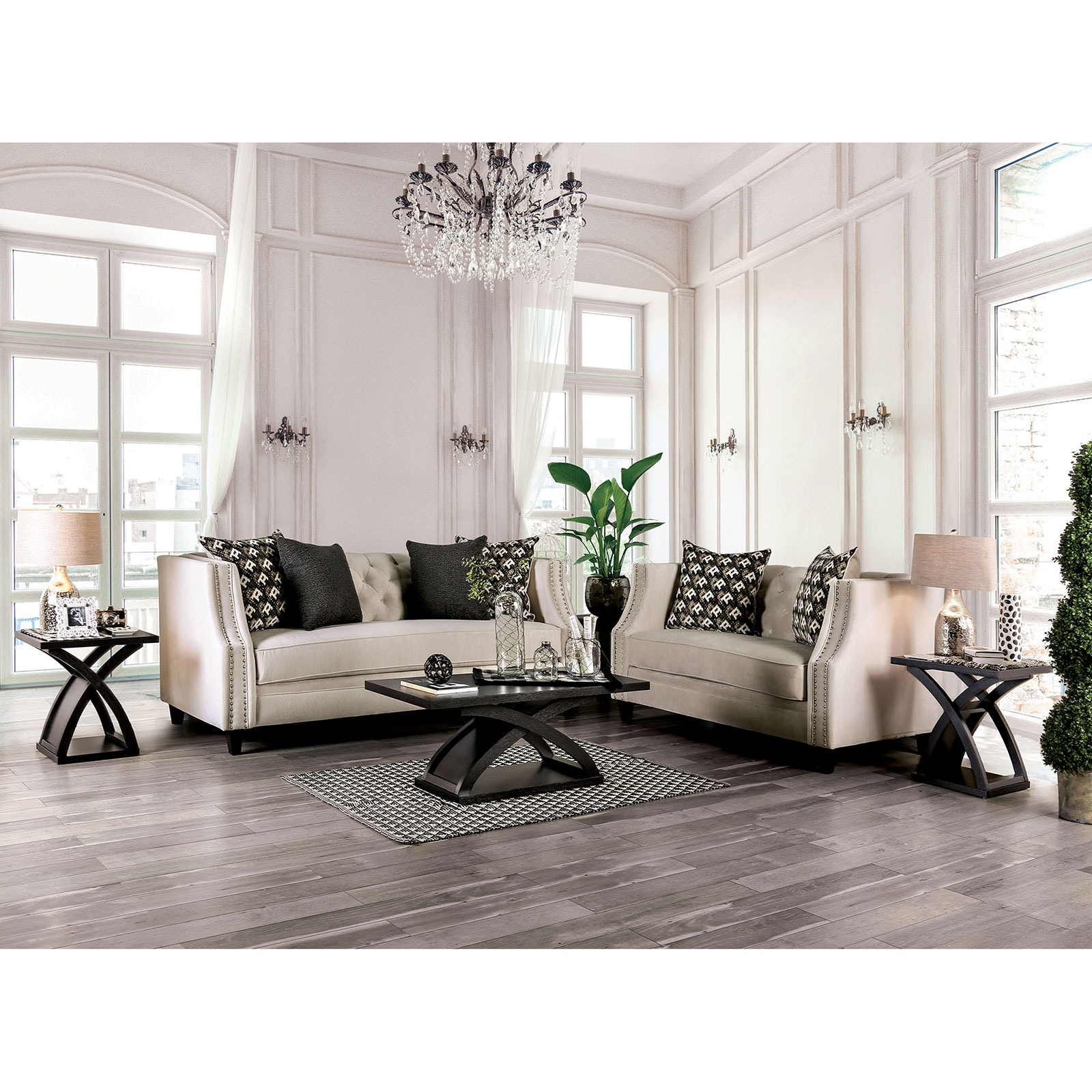 Furniture of America Sofa Loveseat 2 Pc. SM2683-2PC