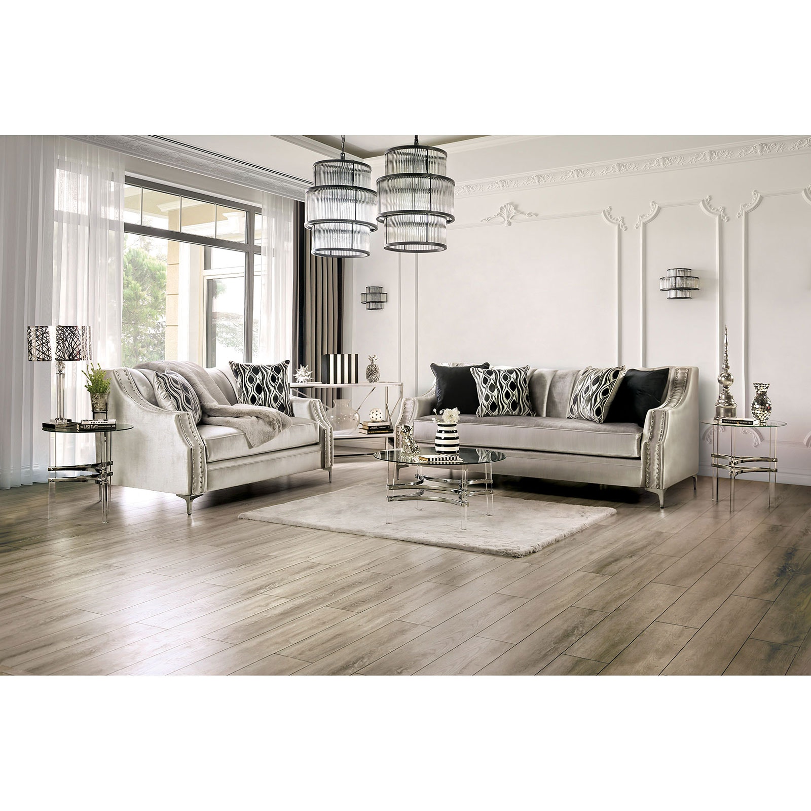 Furniture of America Sofa Loveseat 2 Pc. SM2686-2PC