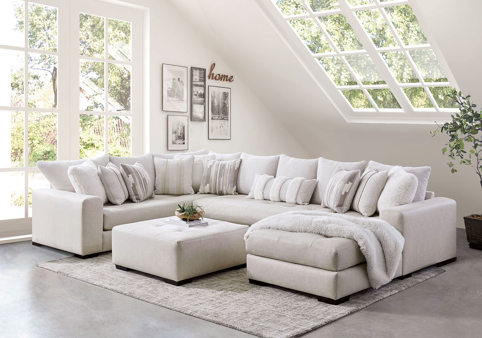  Sectional, Ivory 