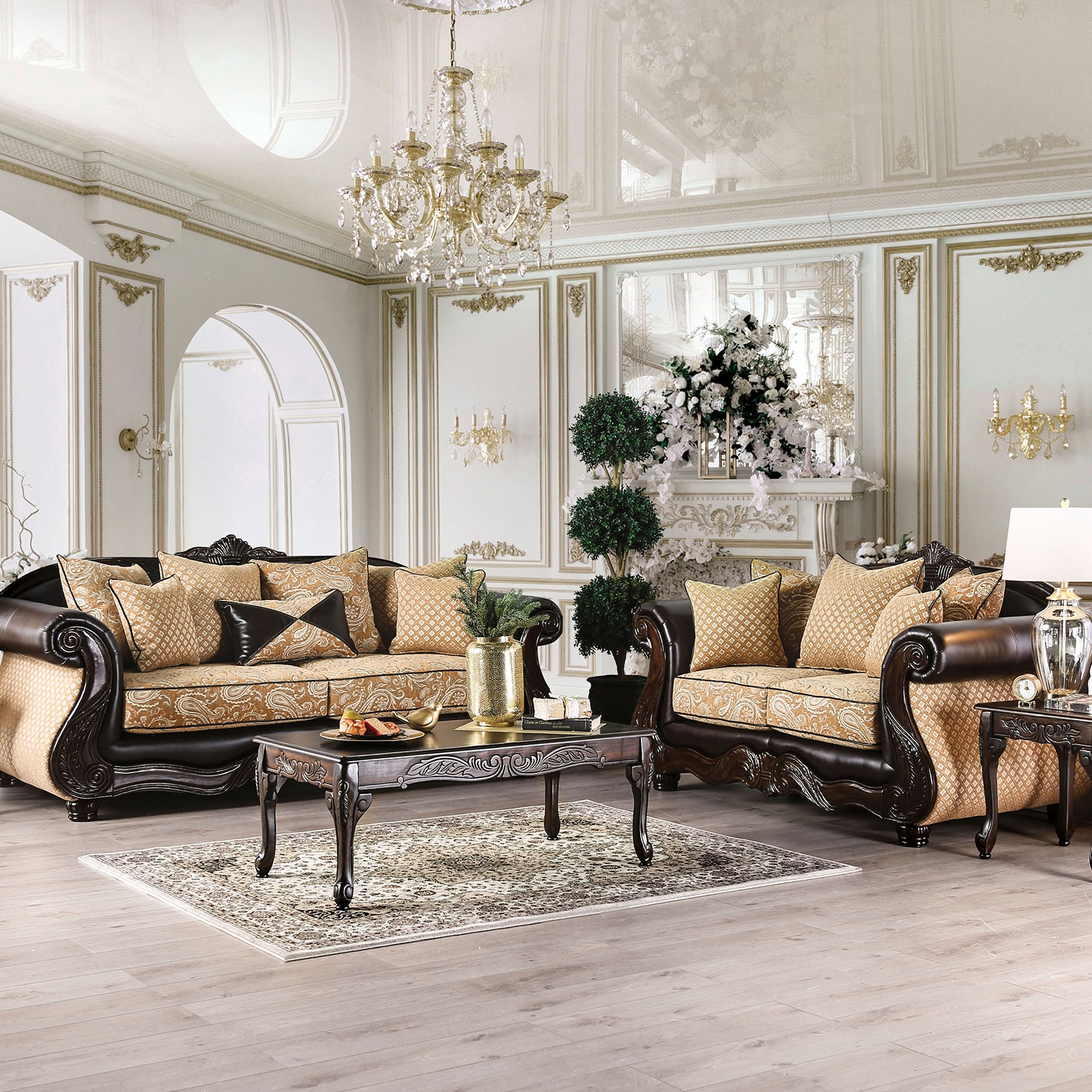Furniture of America Sofa Loveseat 2 Pc. SM6423-2PC