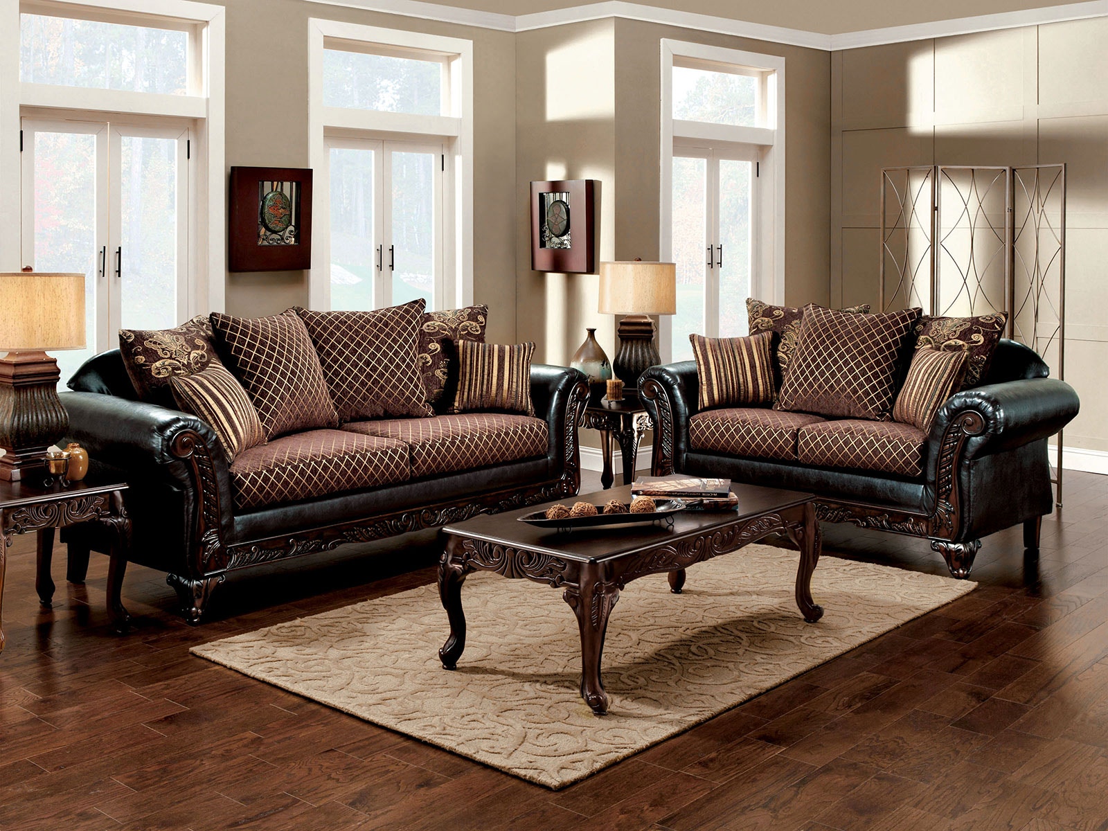 Furniture of America Sofa Loveseat 2 Pc. SM7635N-2PC