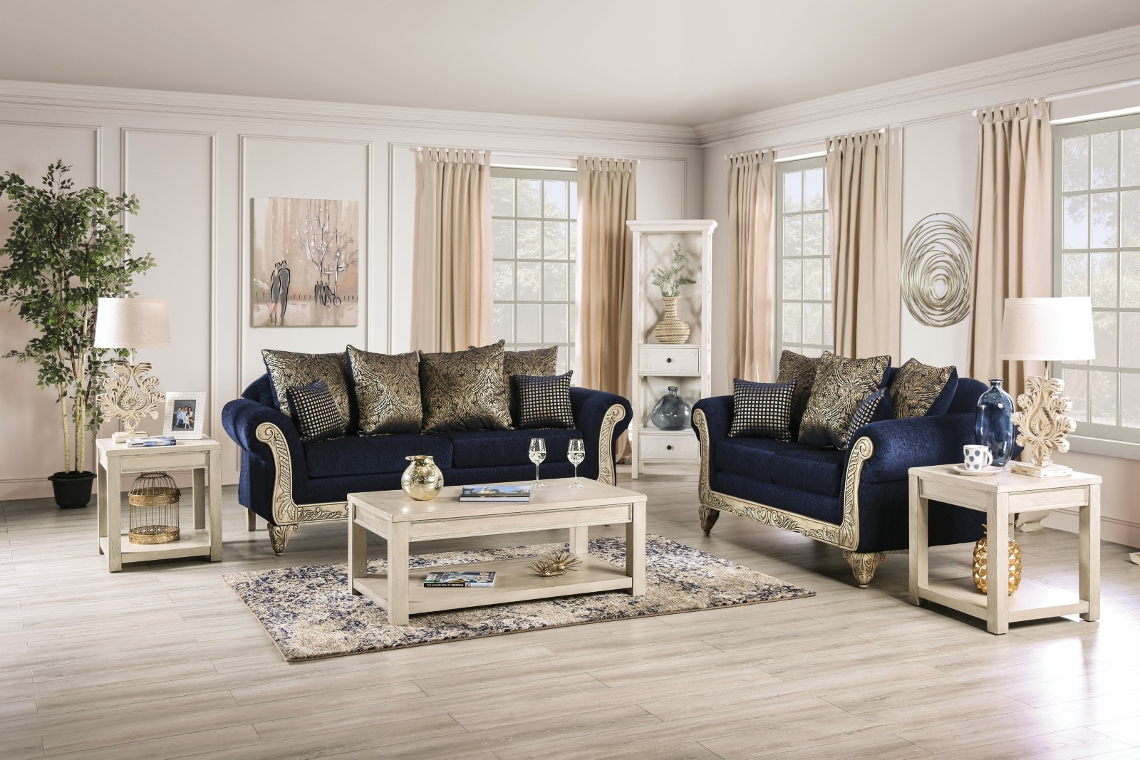 Furniture of America Sofa Loveseat 2 Pc. SM7744-2PC